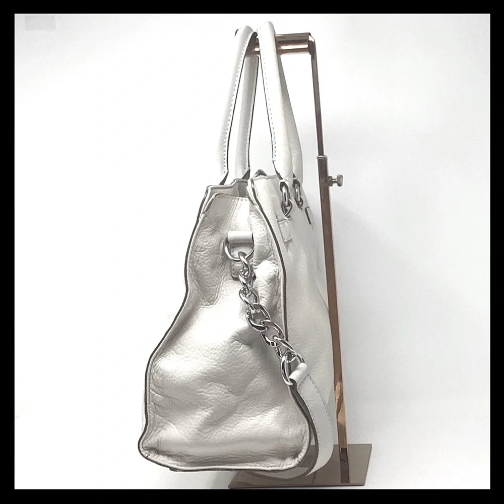 MICHAEL KORS Hamilton Large EW Tote Soft Pebbled Leather Color: Vanilla - Picture 7 of 16
